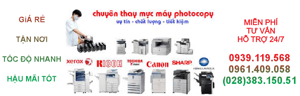 thay mực máy photocopy giá rẻ tận nơi Phú Nhuận